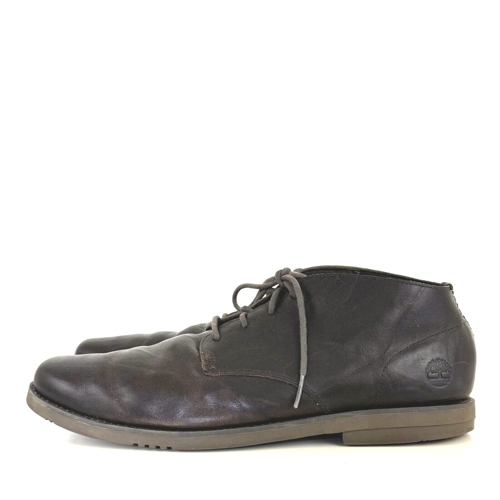 Timberland Yorkdale Brown Leather Lace Up Chukka Boots Mens 11‎ A24AZ Ortholite